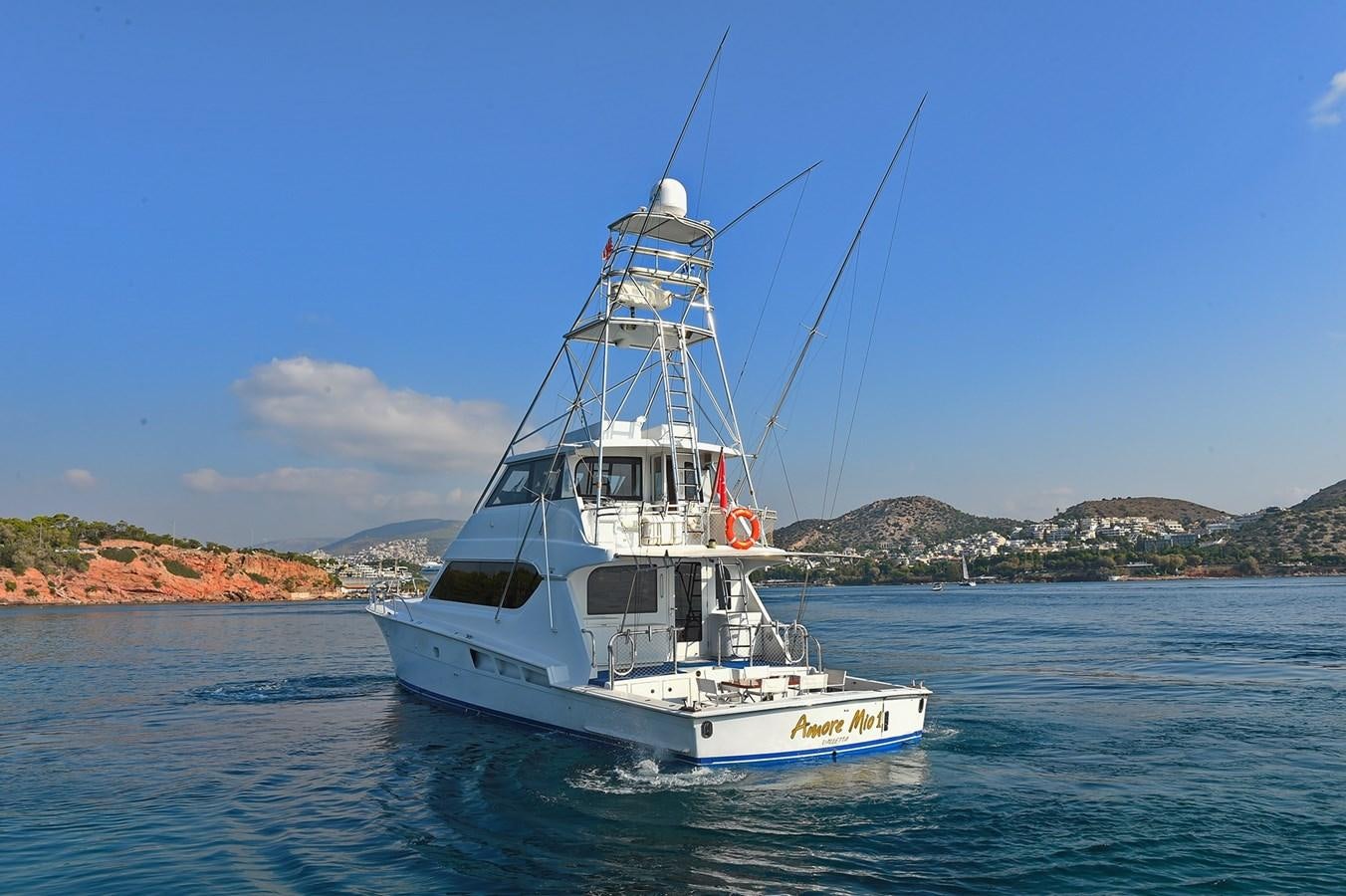 a boat on the water aboard AMORE MIO 1 Yacht for Sale