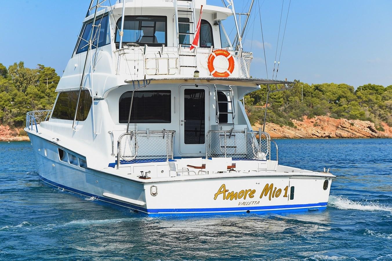 a boat on the water aboard AMORE MIO 1 Yacht for Sale