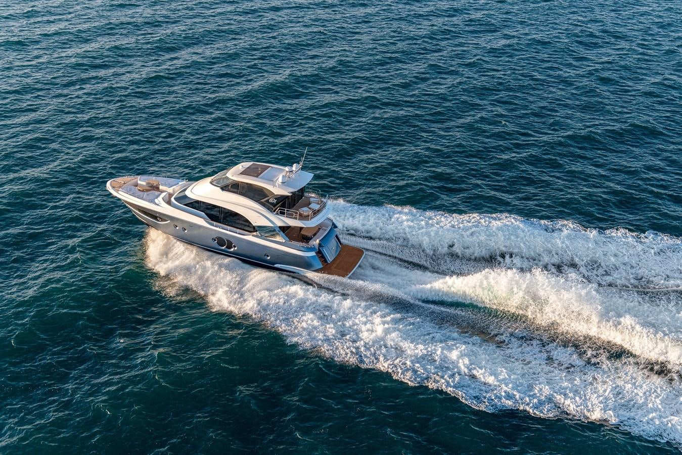 a boat on the water aboard MCY 70 SKYLOUNGE  Yacht for Sale