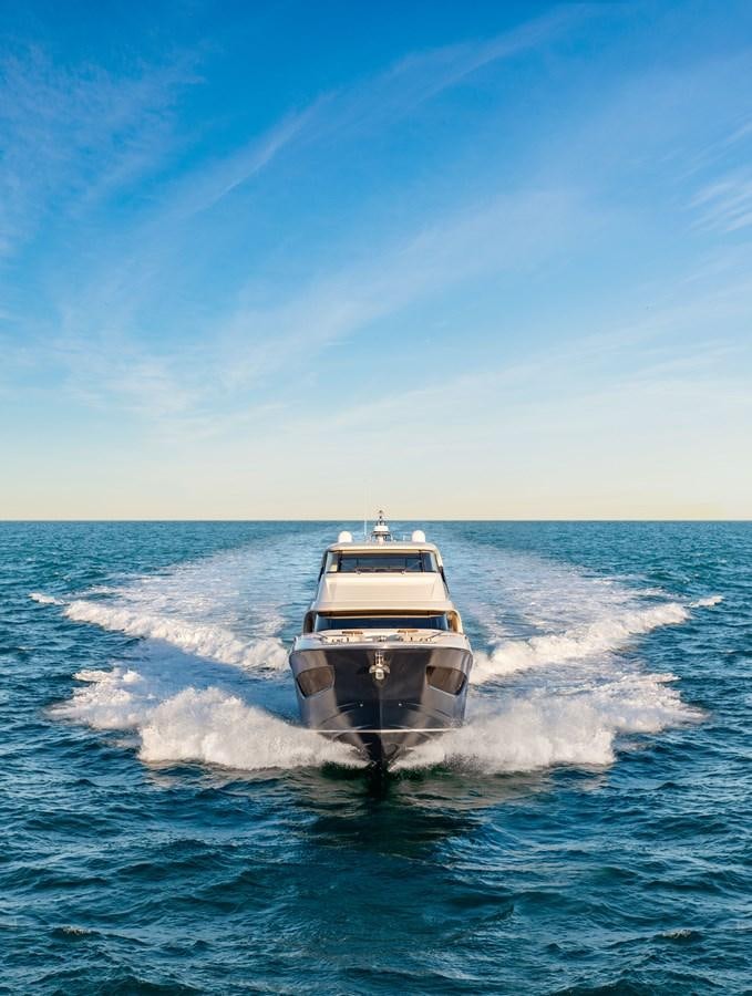 a boat on the water aboard MCY 70 SKYLOUNGE  Yacht for Sale