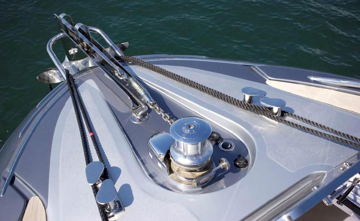 the inside of a boat aboard FOX Yacht for Sale