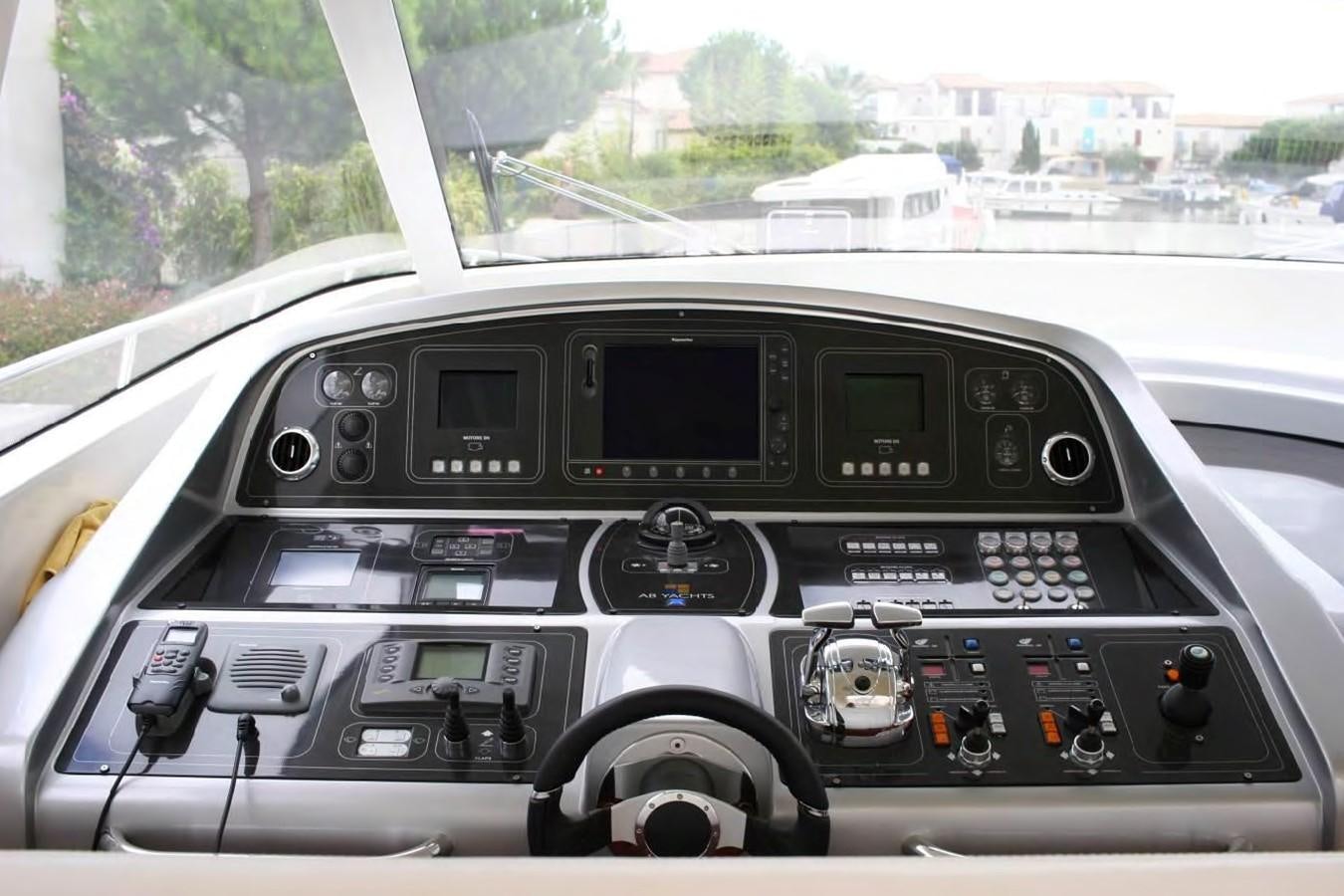 the inside of a car aboard FOX Yacht for Sale