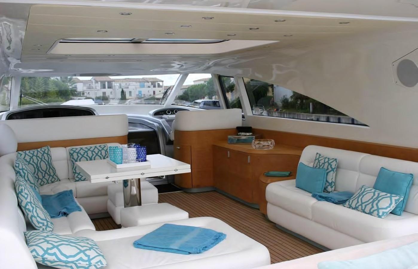 inside of a car aboard FOX Yacht for Sale