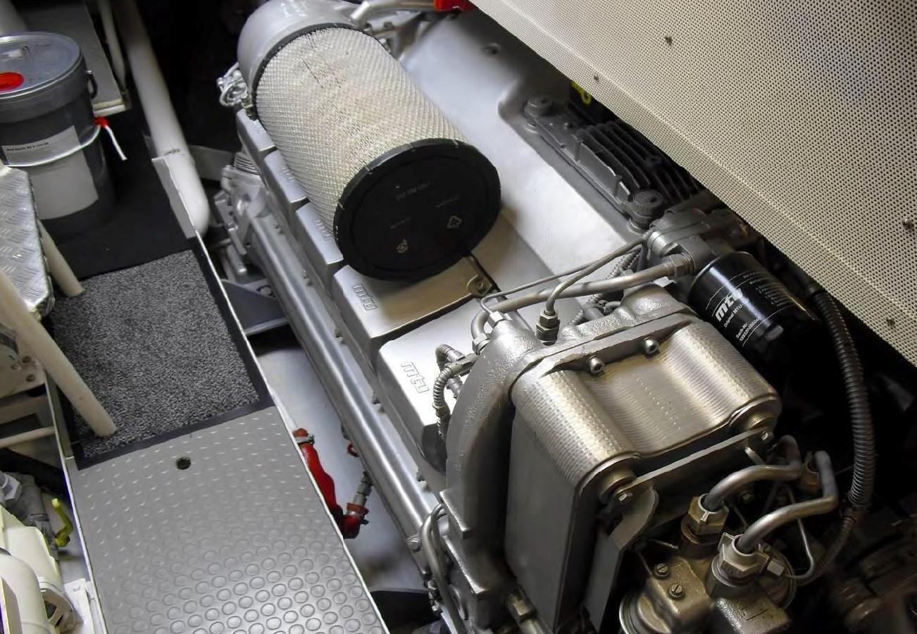 a car with a black cap aboard FOX Yacht for Sale