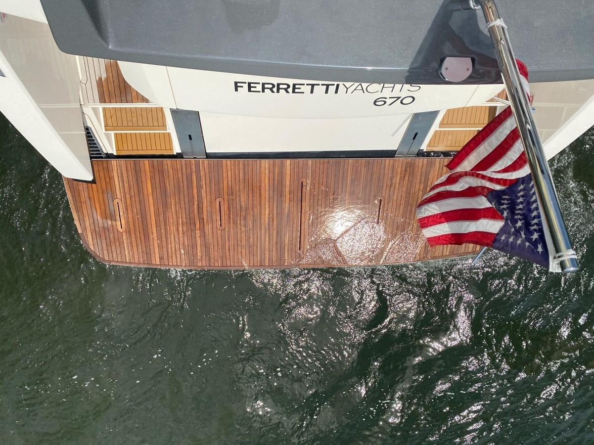 a flag on a boat aboard L’ABEILLE Yacht for Sale