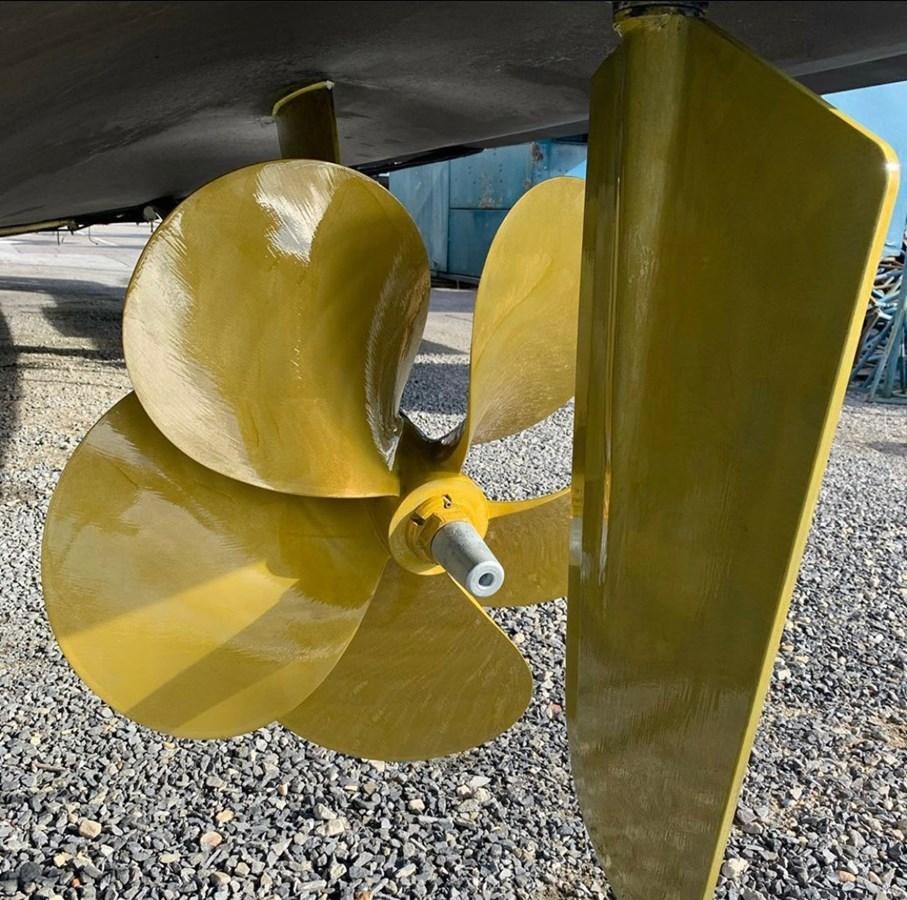 a yellow plastic toy aboard L’ABEILLE Yacht for Sale