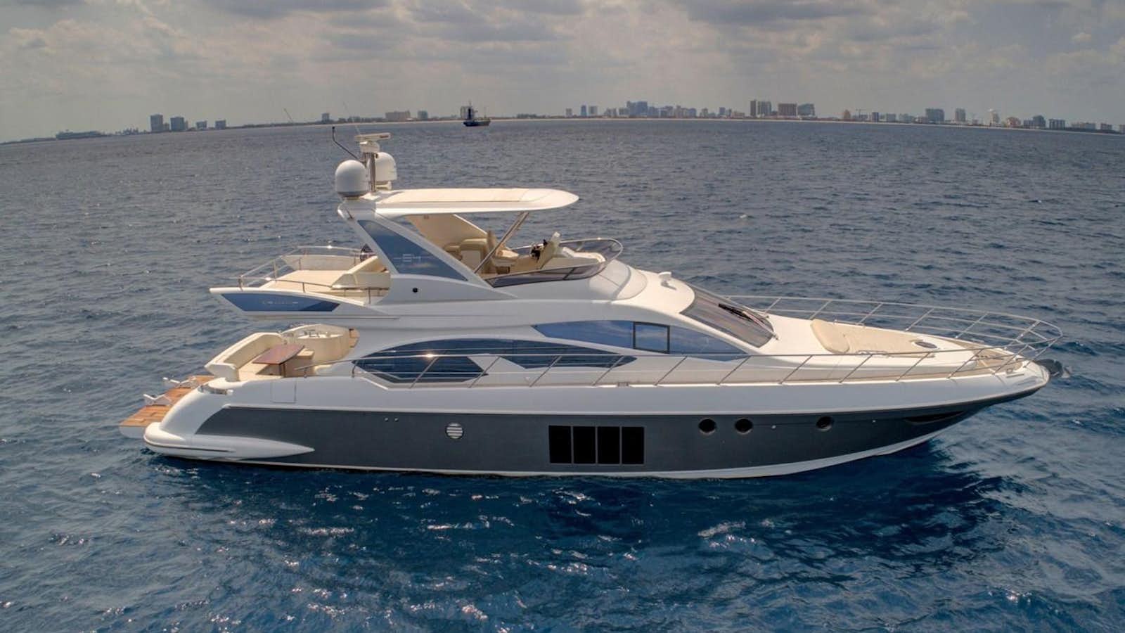 a white yacht in the water aboard 2015 64 AZIMUT FLY Yacht for Sale