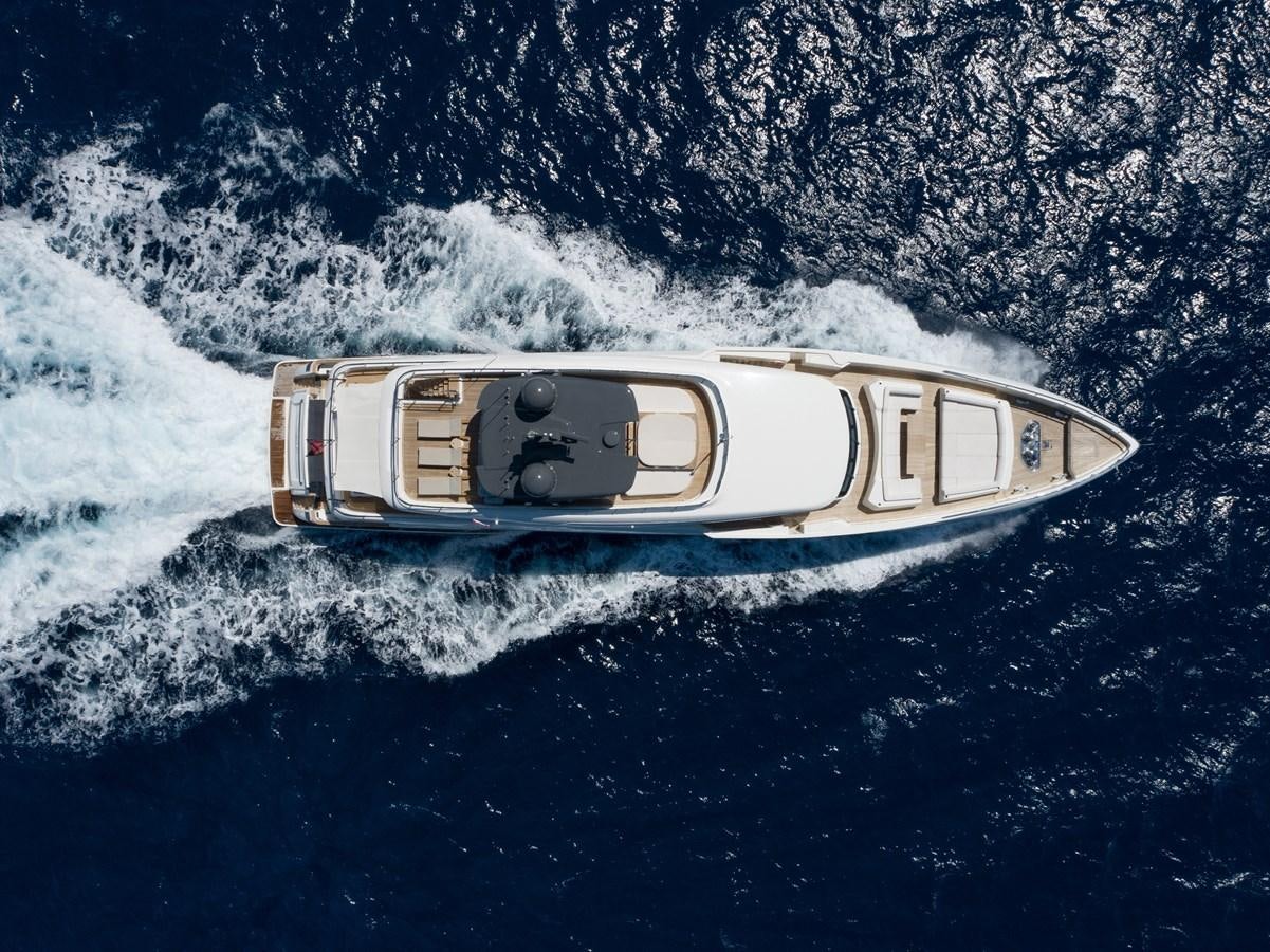 a space ship in the water aboard EROS Yacht for Sale