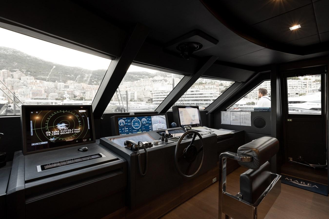 inside of a car aboard EROS Yacht for Sale