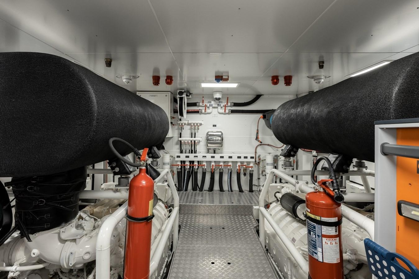 a machine in a factory aboard EROS Yacht for Sale