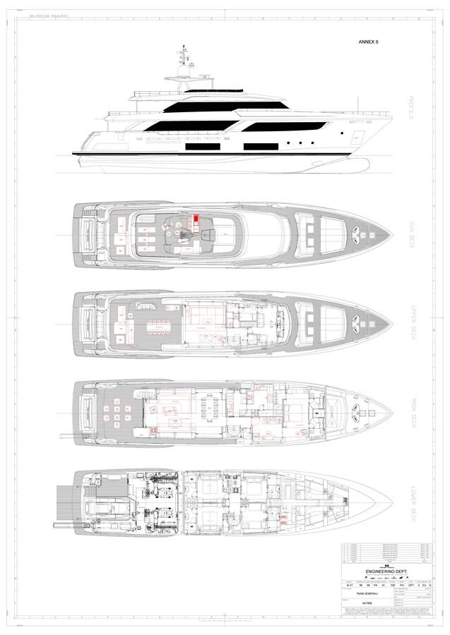 diagram aboard EROS Yacht for Sale