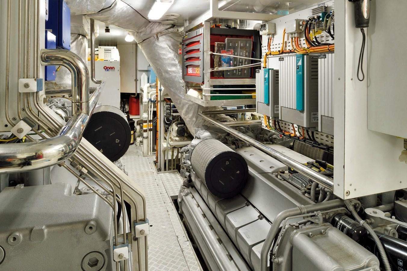 a large factory machinery aboard WHISPERING ANGEL Yacht for Sale