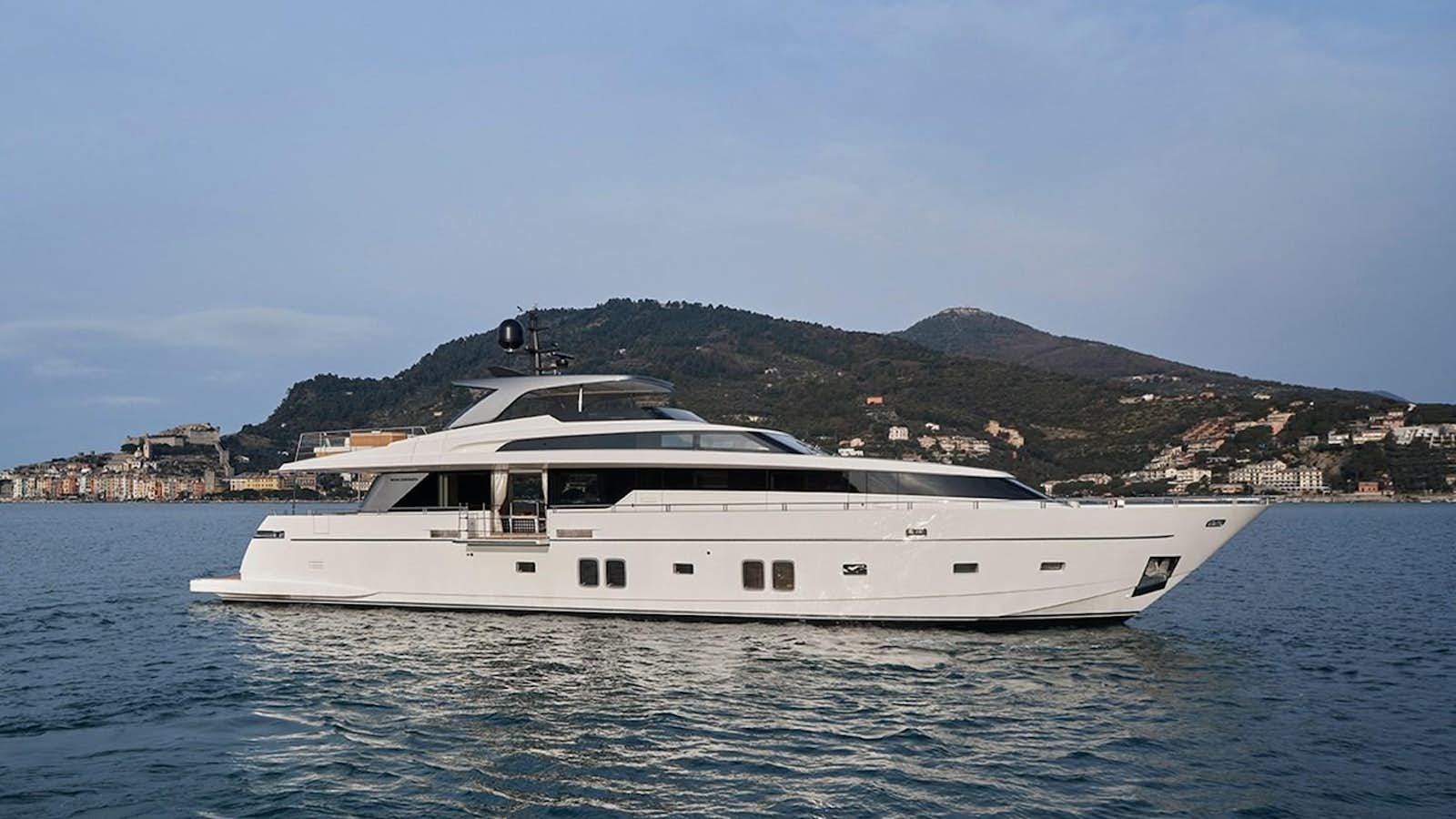 a boat on the water aboard 2016 SANLORENZO SL106 #625 Yacht for Sale