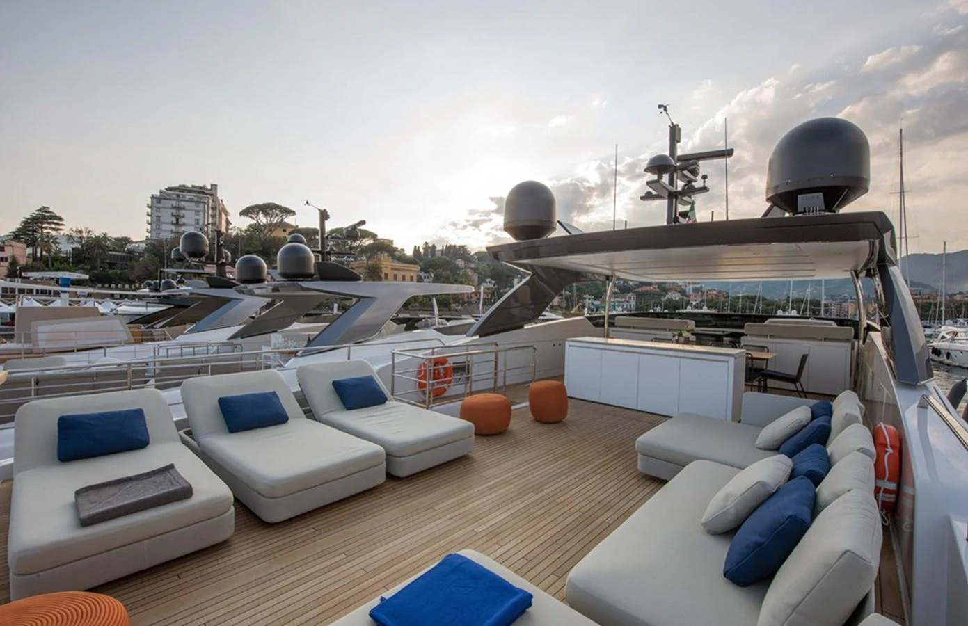 a boat on the water aboard 2016 SANLORENZO SL106 #625 Yacht for Sale