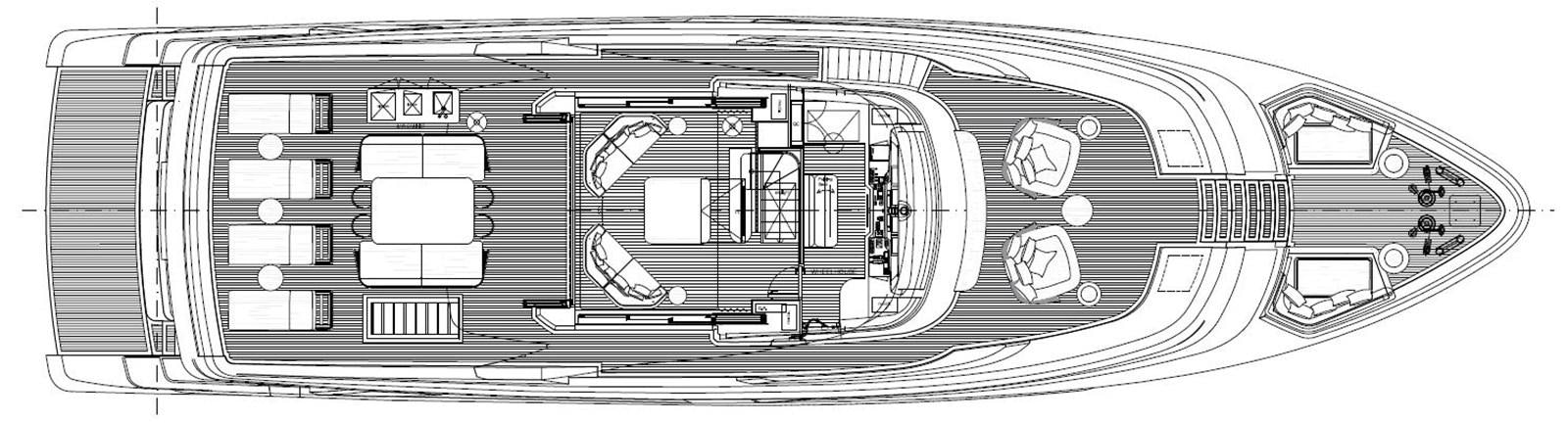 engineering drawing aboard DA MOON Yacht for Sale