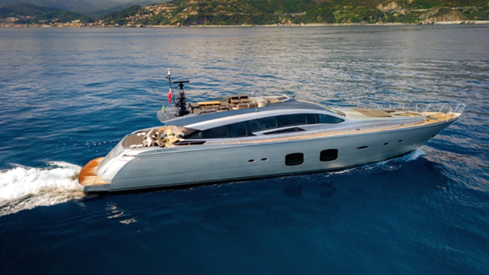 a white yacht on the water aboard X-TREM II Yacht for Sale