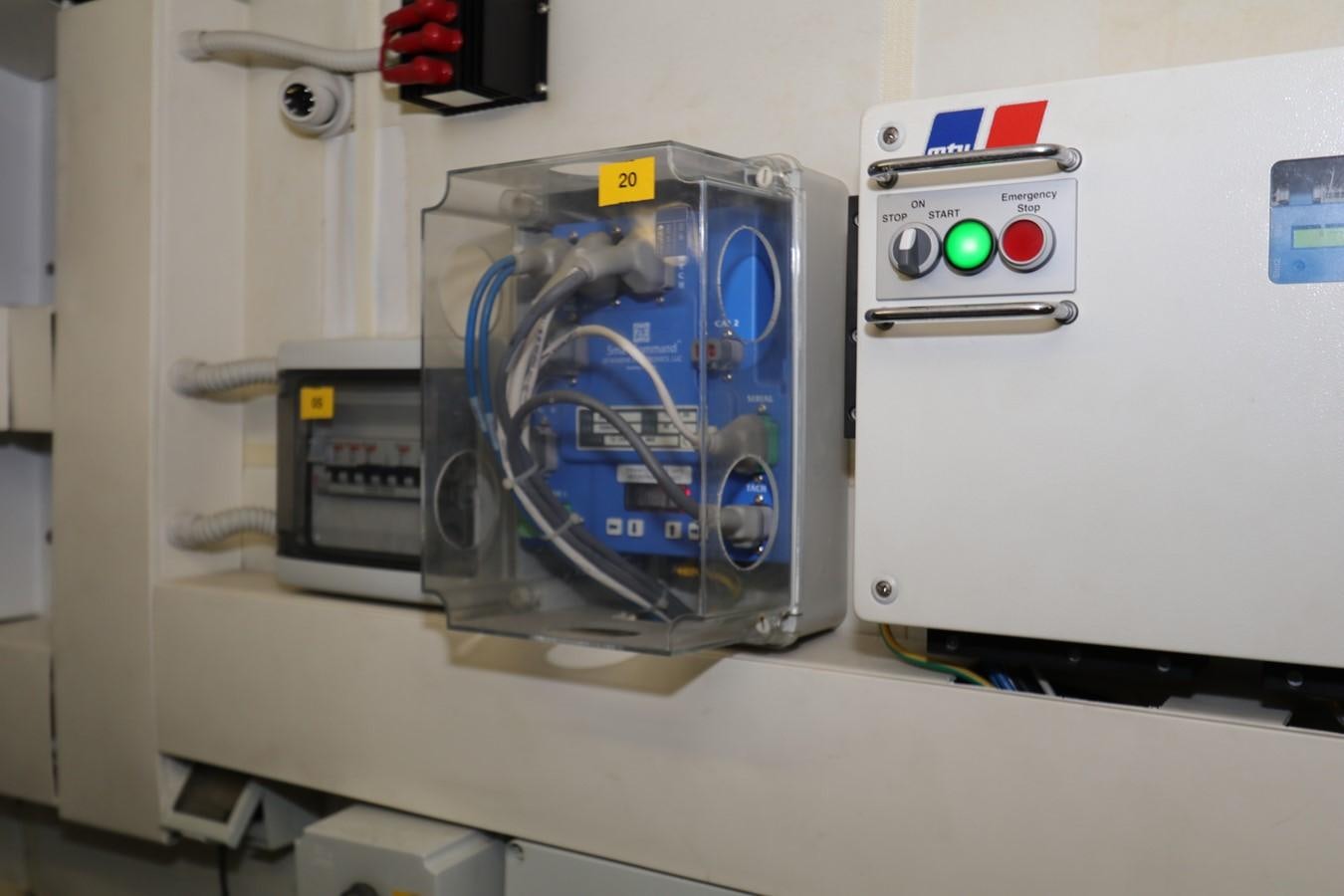 a machine with a blue light aboard VANTAGE Yacht for Sale