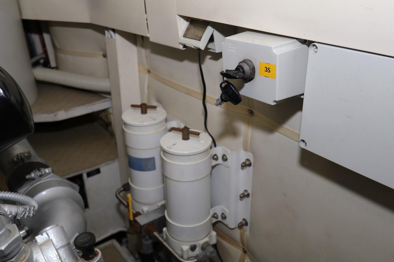 a machine with pipes aboard VANTAGE Yacht for Sale