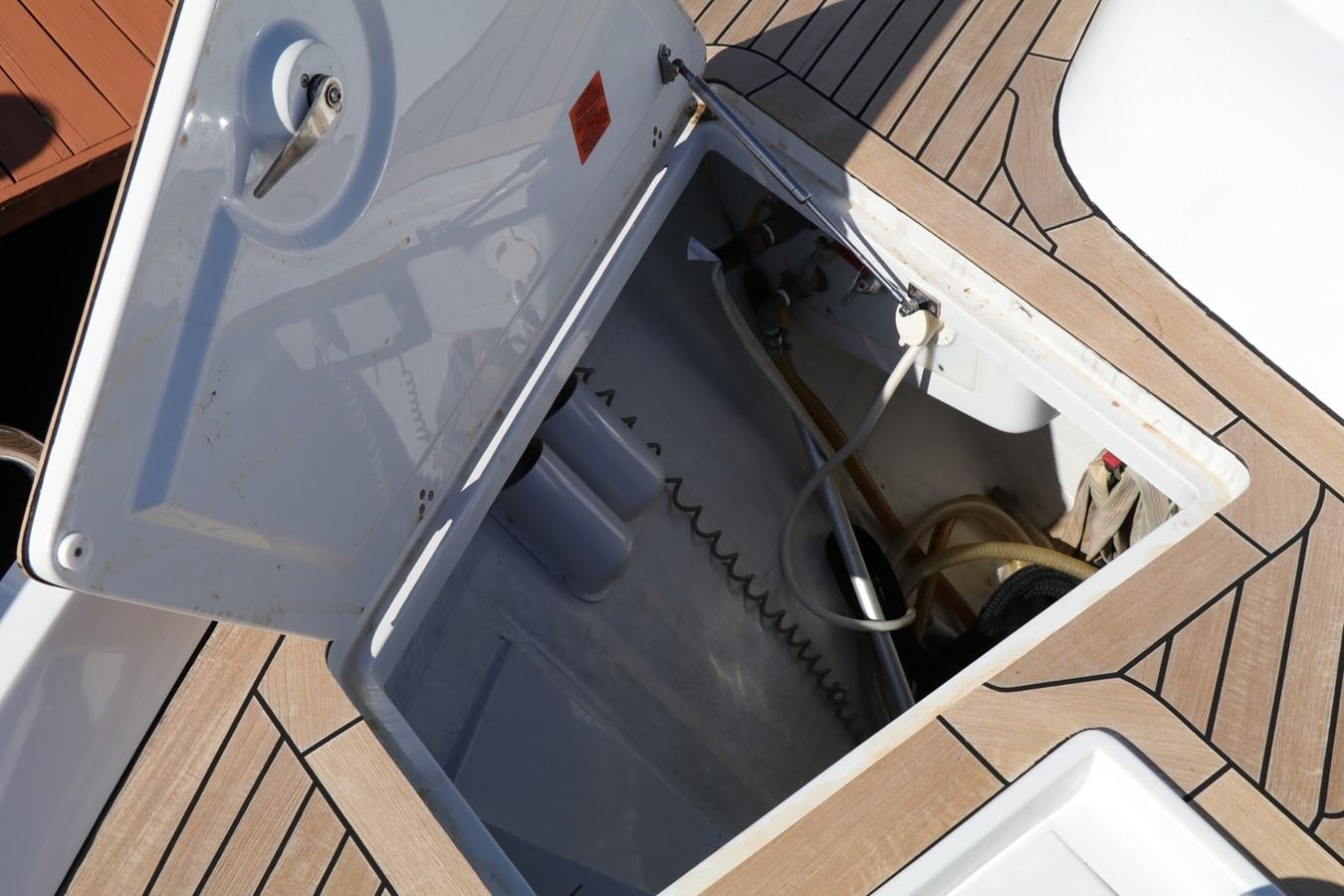 a silver and black metal object aboard VANTAGE Yacht for Sale