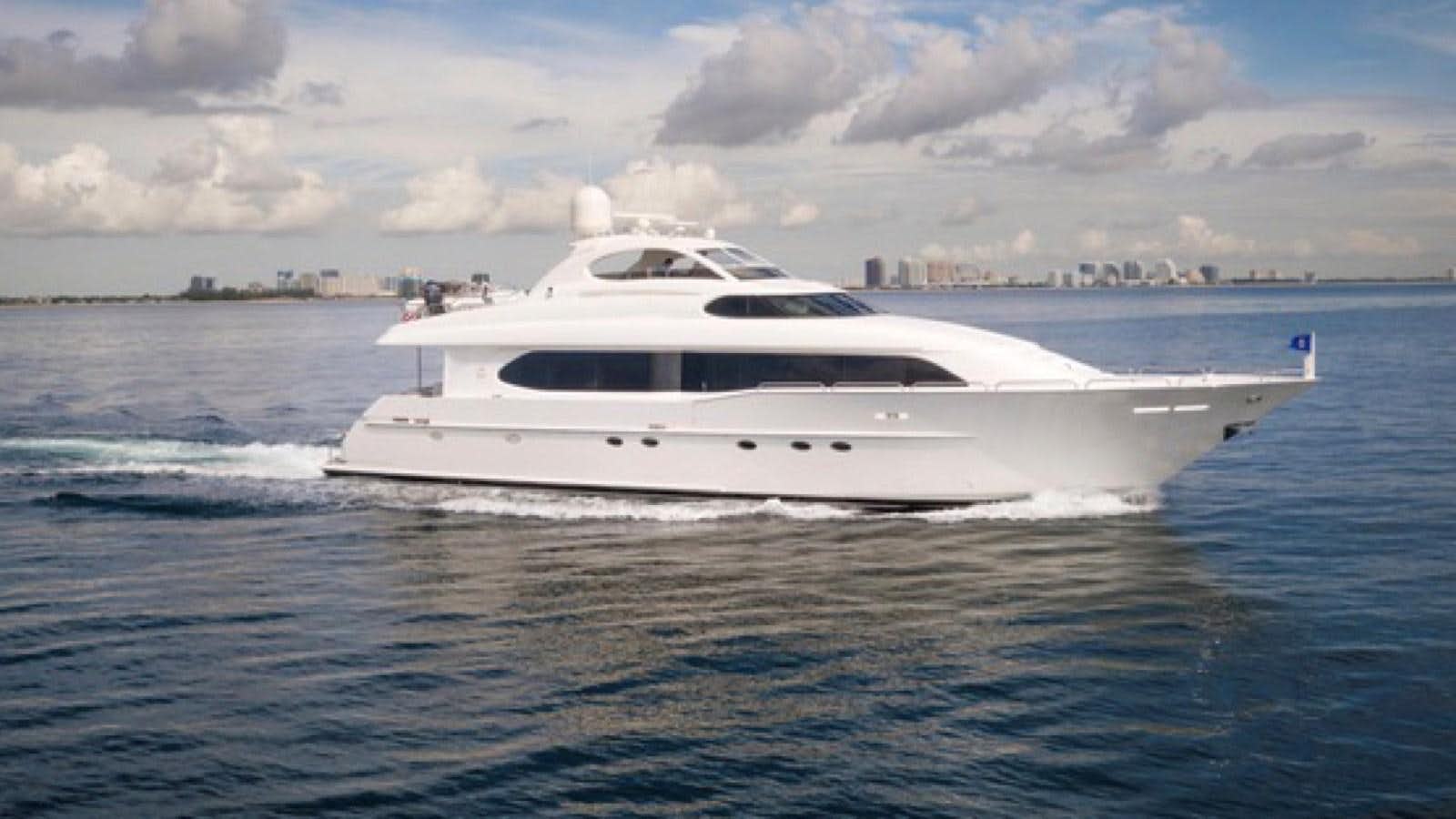 a white yacht in the water aboard BELLA GIORNATA Yacht for Sale