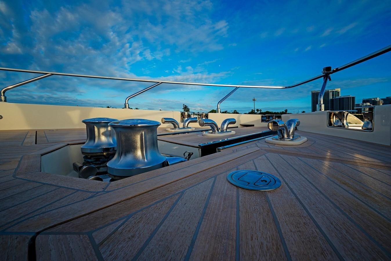 a row of tanks on a deck aboard LA MARTINA Yacht for Sale