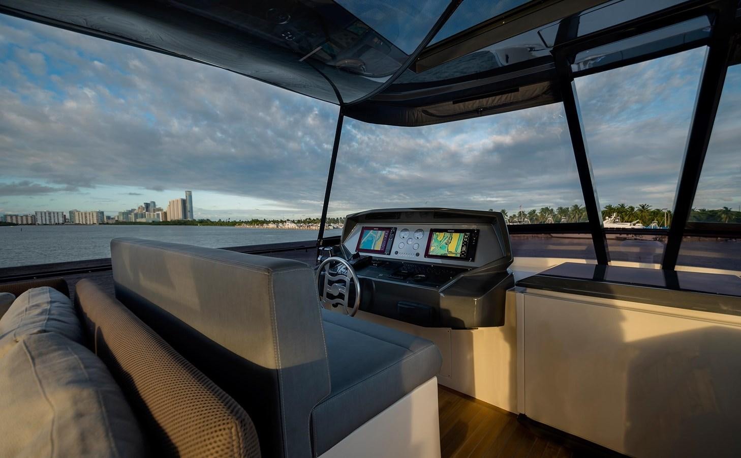 inside of a car aboard LA MARTINA Yacht for Sale