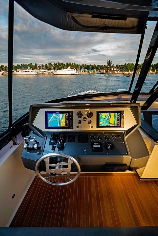 the inside of a cockpit aboard LA MARTINA Yacht for Sale