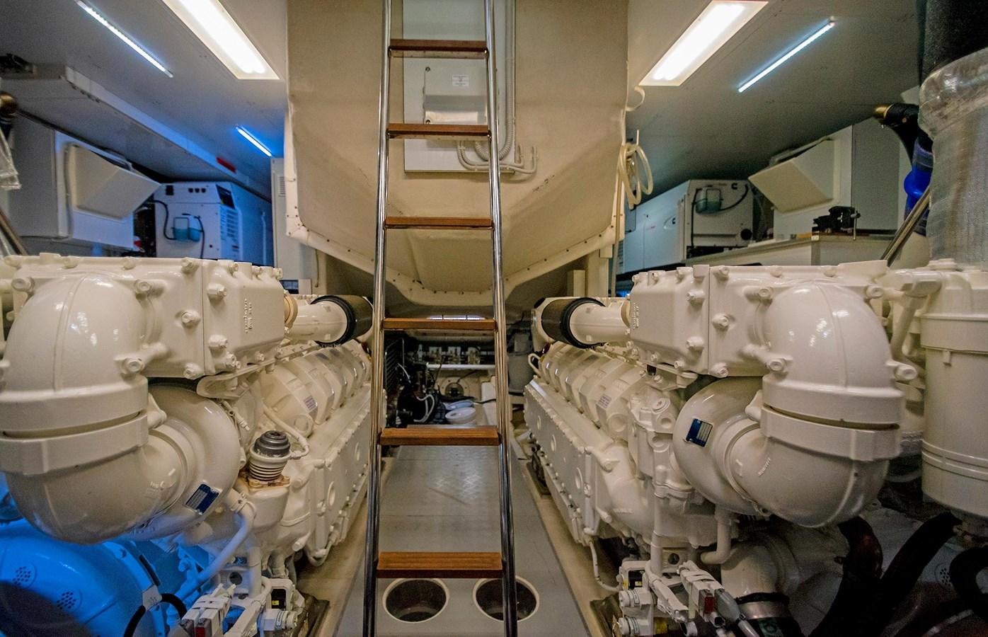 a room with several white tanks aboard LA MARTINA Yacht for Sale
