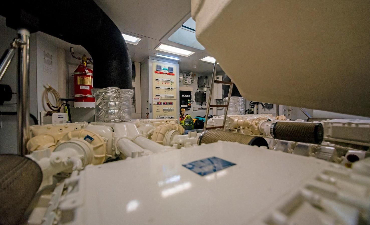 a machine in a factory aboard LA MARTINA Yacht for Sale