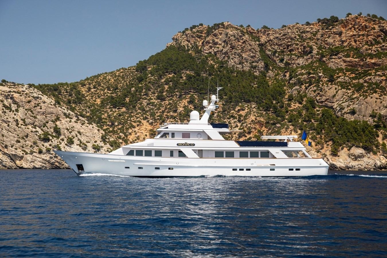 a boat on the water aboard MONACO Yacht for Sale