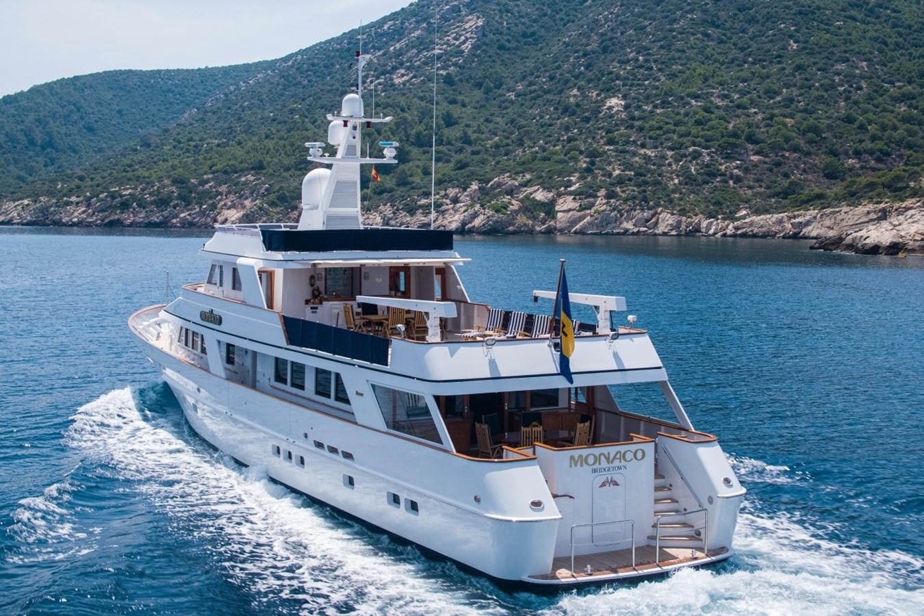 a boat on the water aboard MONACO Yacht for Sale