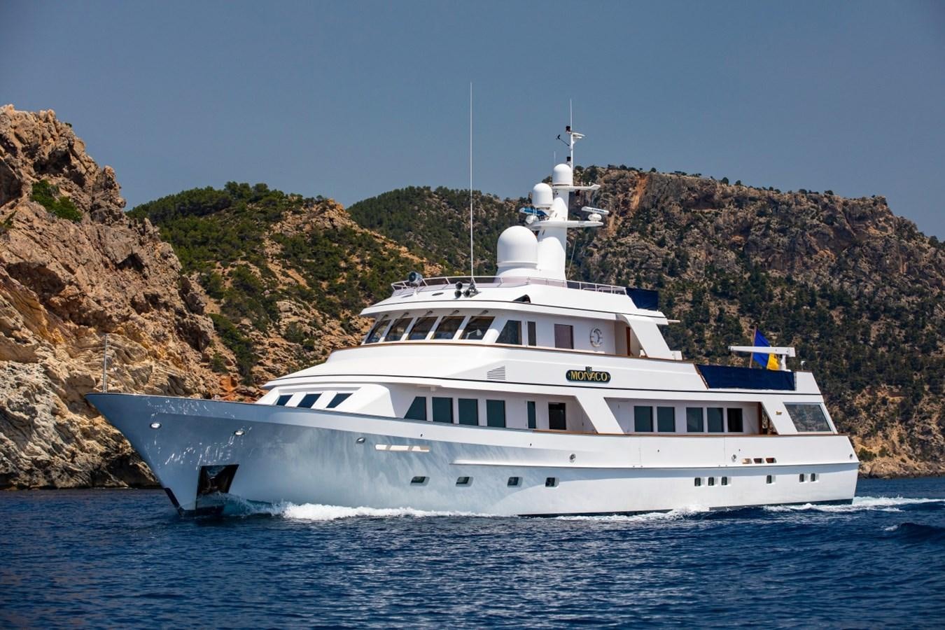 a boat on the water aboard MONACO Yacht for Sale