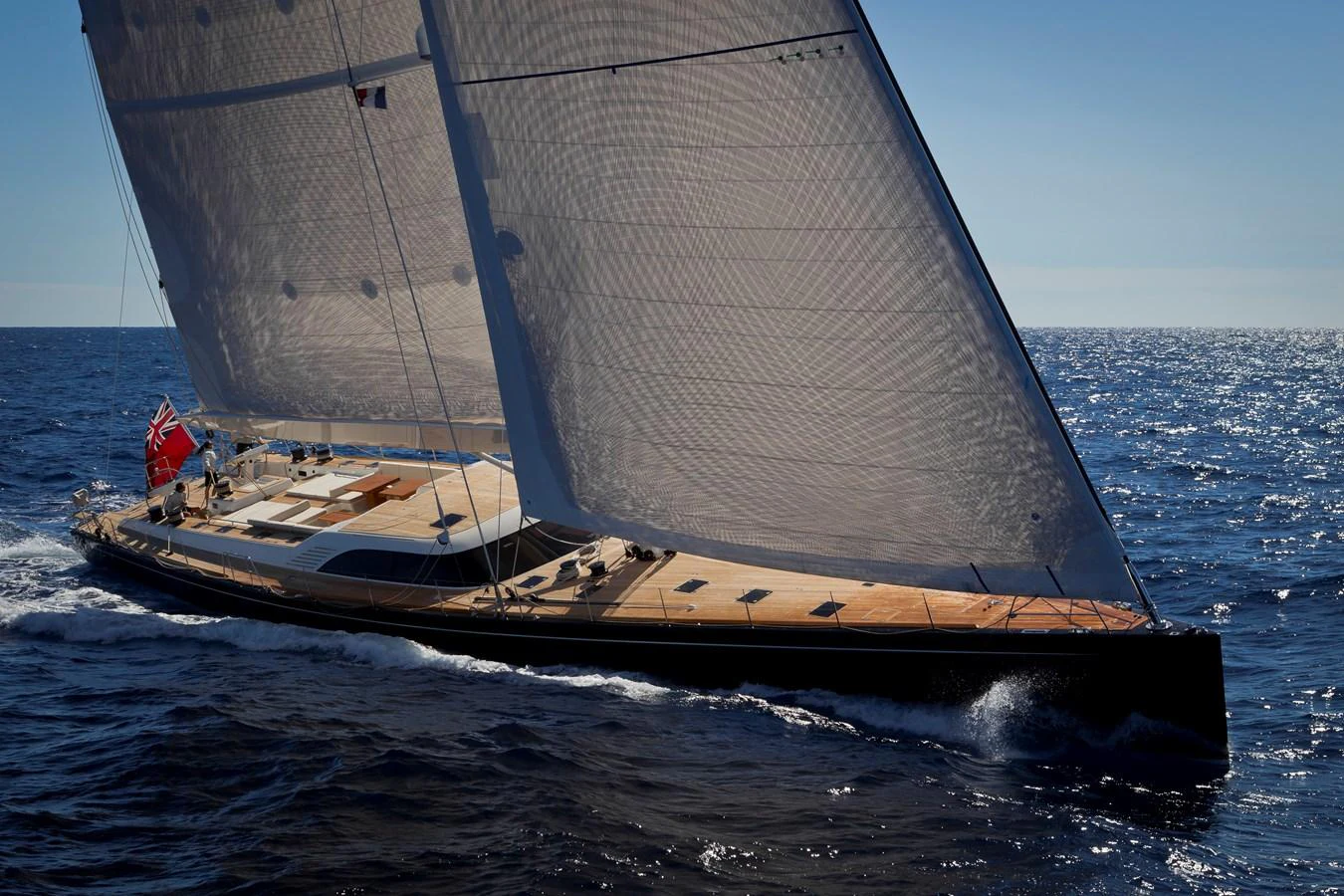 a sailboat on the water aboard NILAYA Yacht for Sale