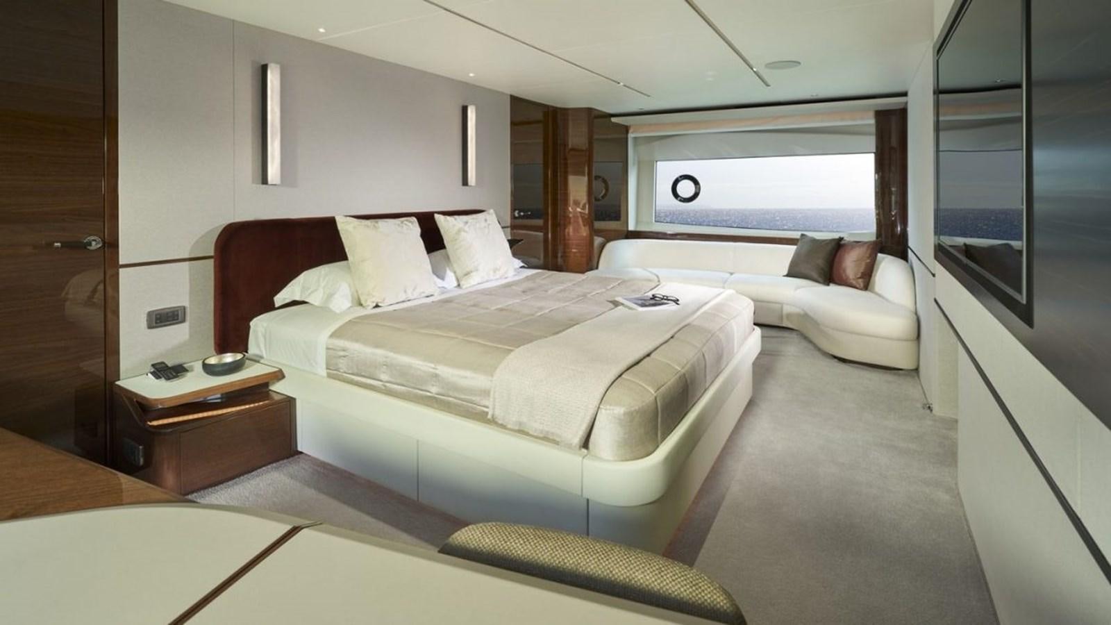 a room with two beds aboard PRINCESS X95/03 Yacht for Sale