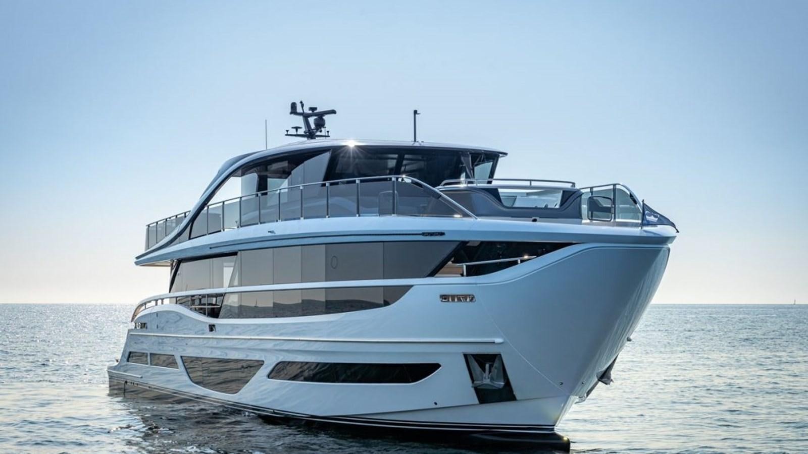 a white yacht on the water aboard PRINCESS X95/03 Yacht for Sale