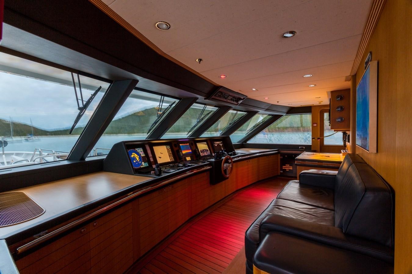 inside of a bus aboard ADVENTURE Yacht for Sale