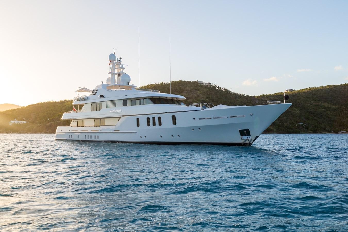 a white boat on water aboard ADVENTURE Yacht for Sale