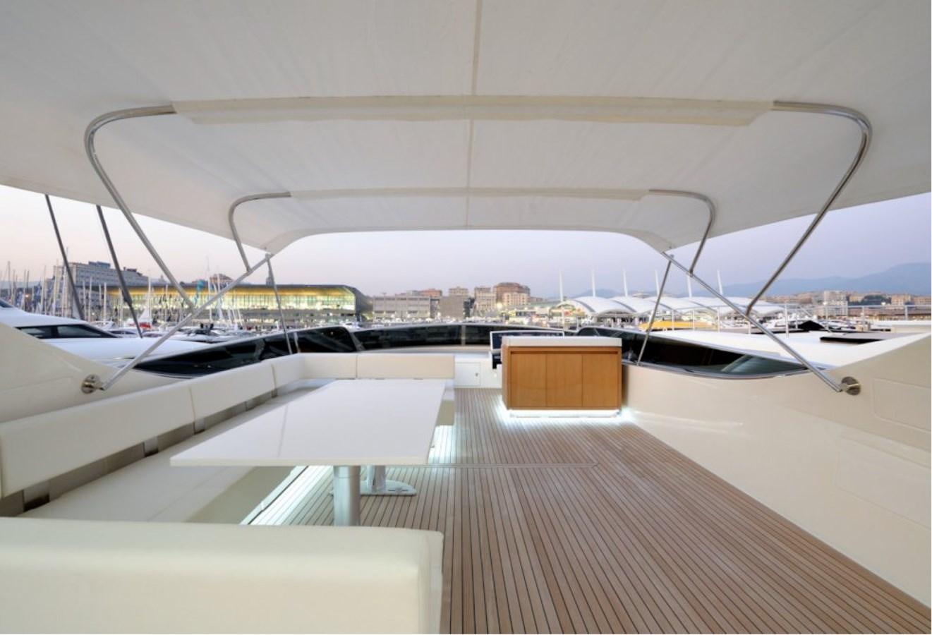 a large white building with a balcony aboard LIBERATA Yacht for Sale