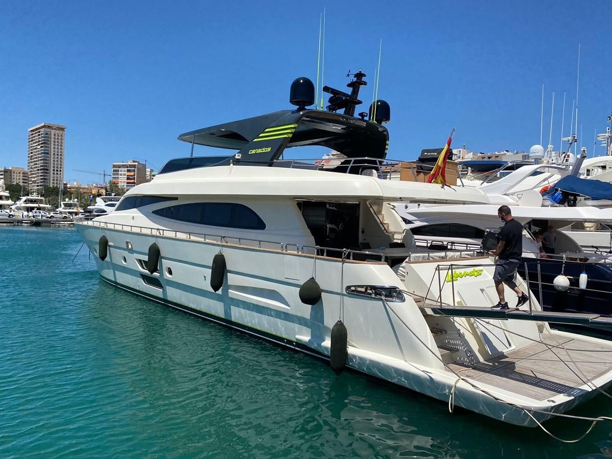 a boat in the water aboard LIBERATA Yacht for Sale