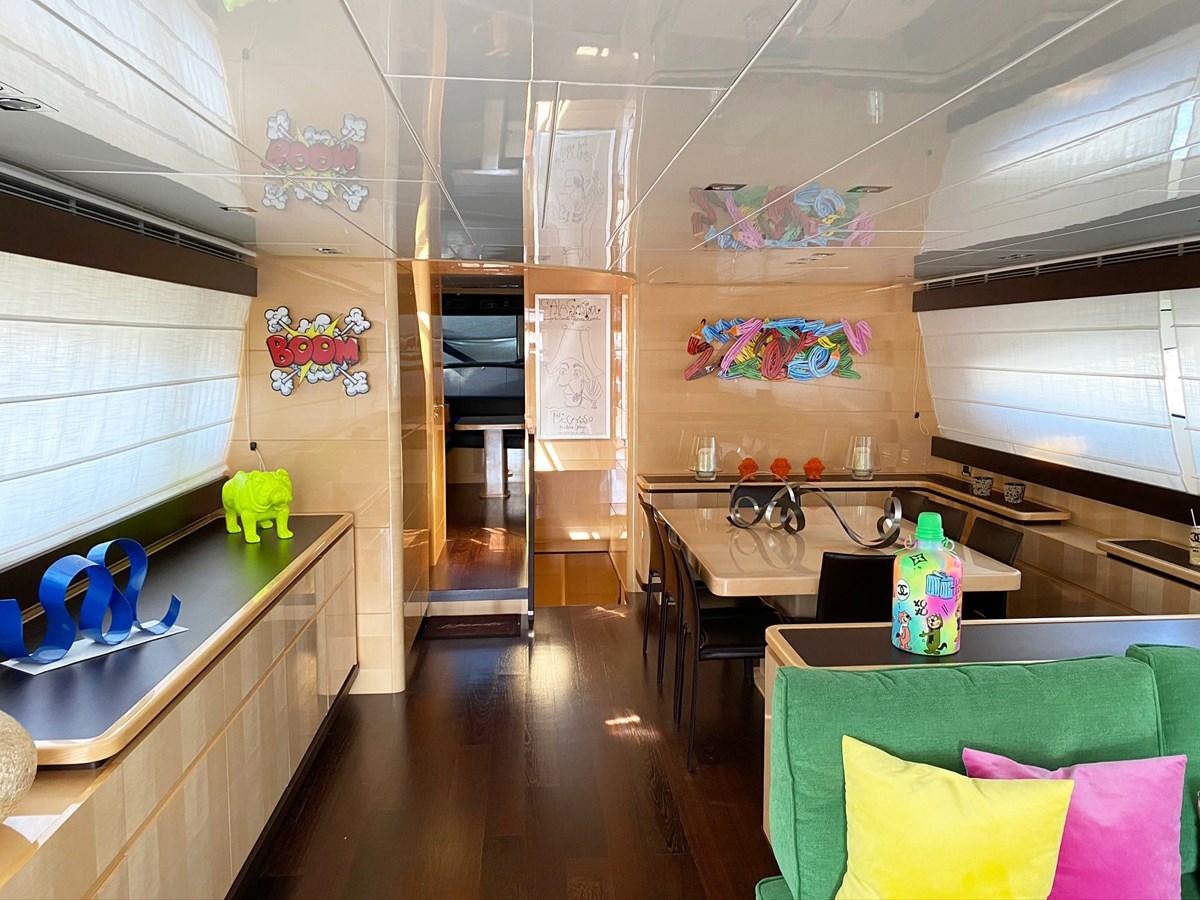 a room with a sink and a counter and a mirror aboard LIBERATA Yacht for Sale