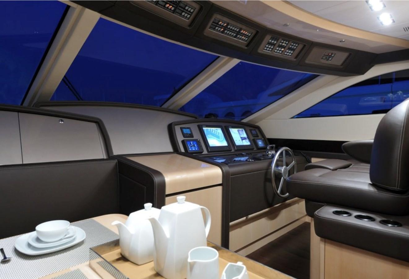 a plane with a screen and a keyboard aboard LIBERATA Yacht for Sale