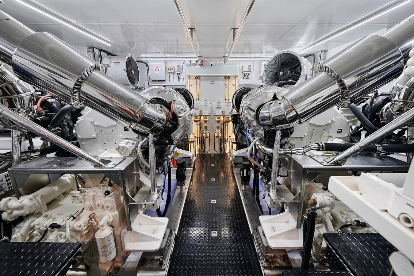a large factory with machinery aboard E81 Yacht for Sale