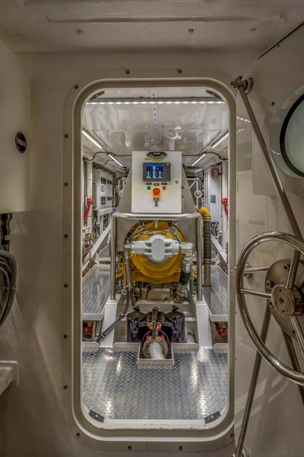 a machine inside a room aboard COLUMBIA Yacht for Charter