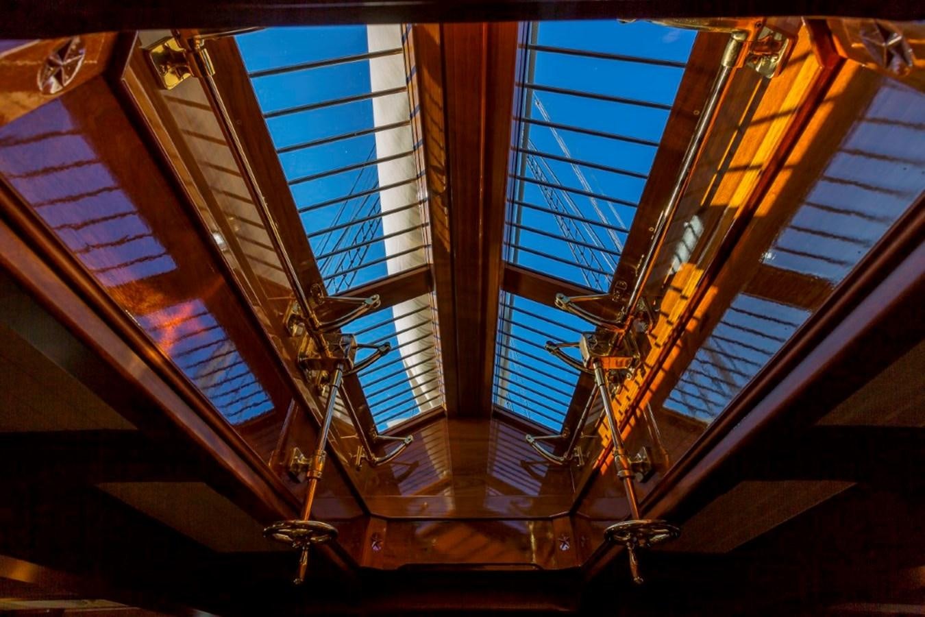 looking through a window aboard COLUMBIA Yacht for Charter