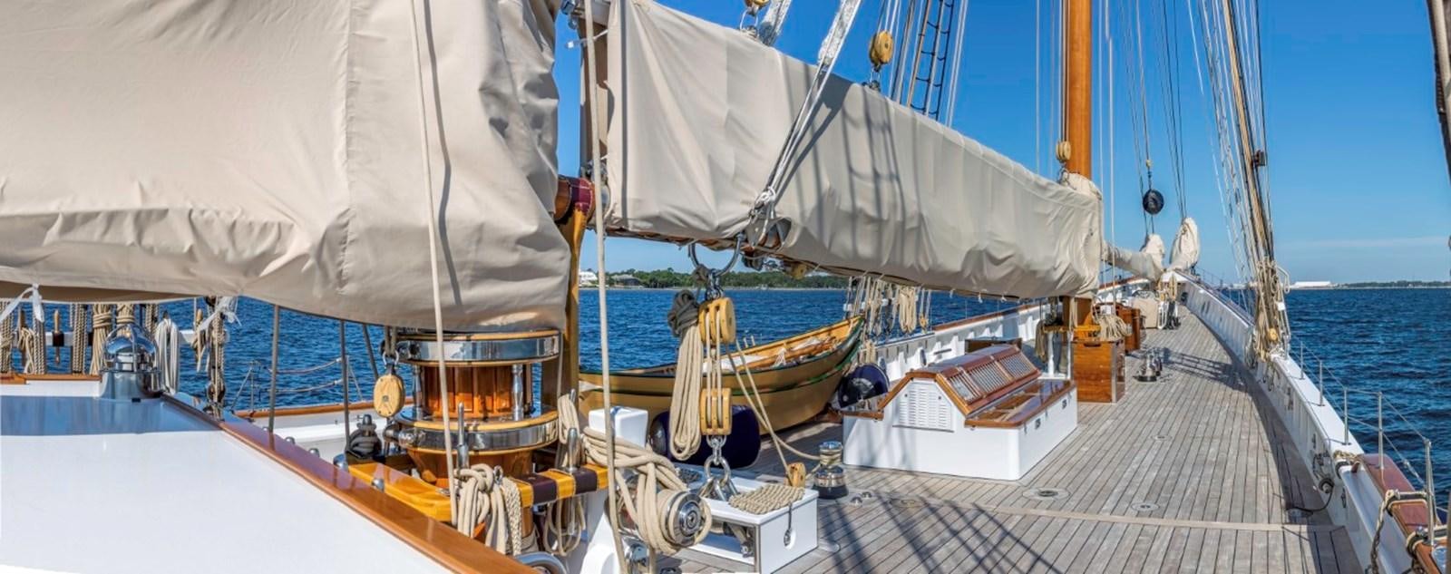 a boat on the water aboard COLUMBIA Yacht for Charter