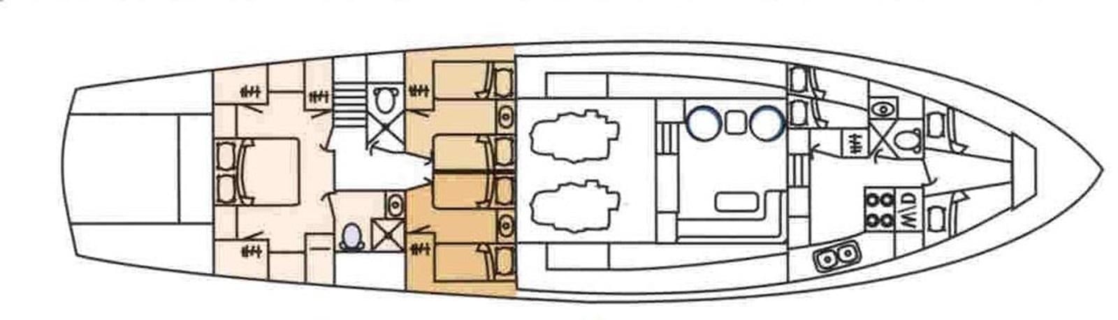 diagram aboard LION'S WHELP Yacht for Sale