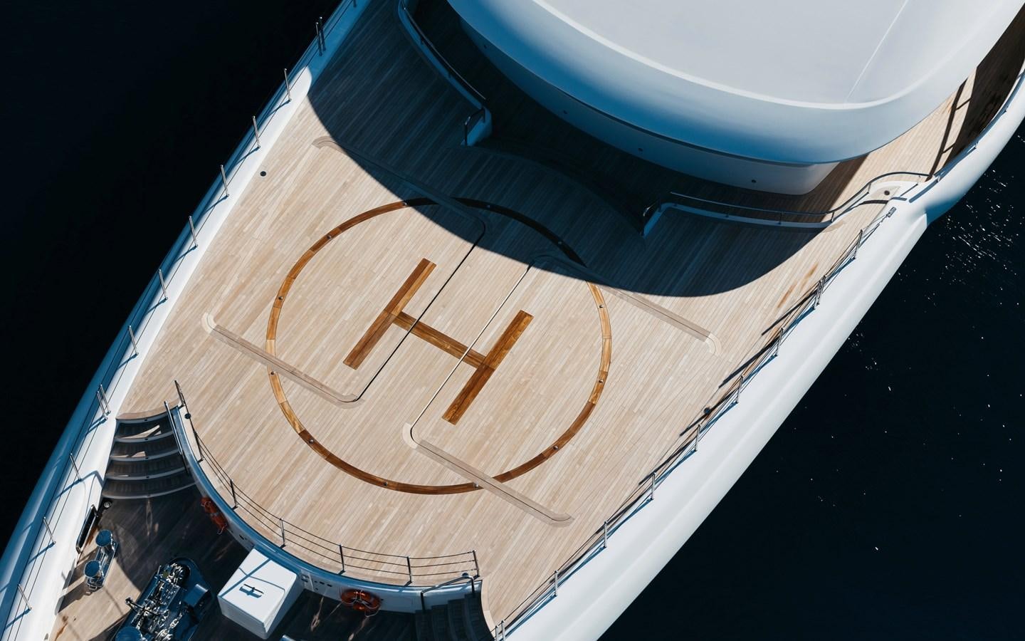 a circular object with a black center aboard O'PTASIA Yacht for Charter