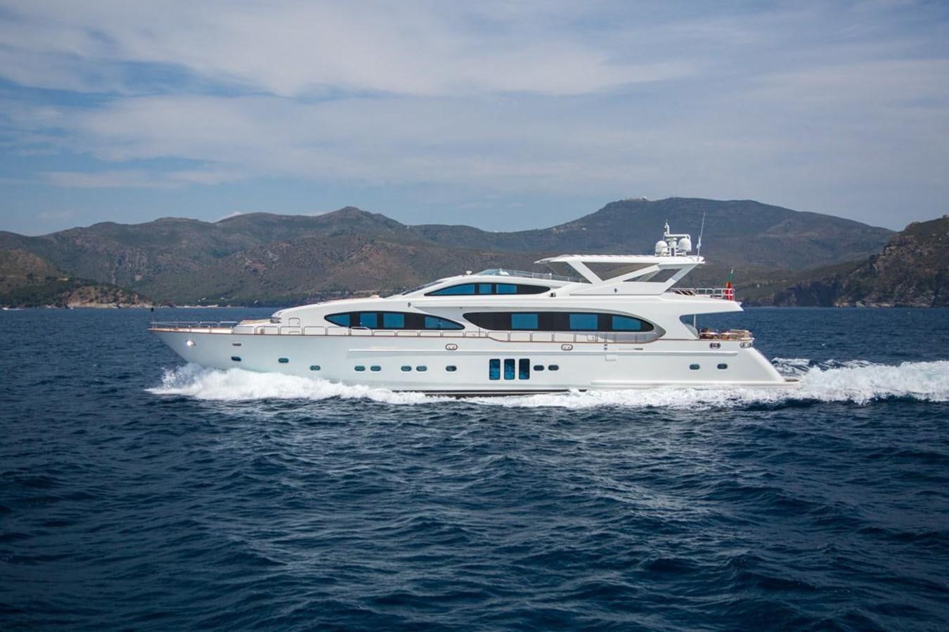a boat on the water aboard MADNESS Yacht for Sale