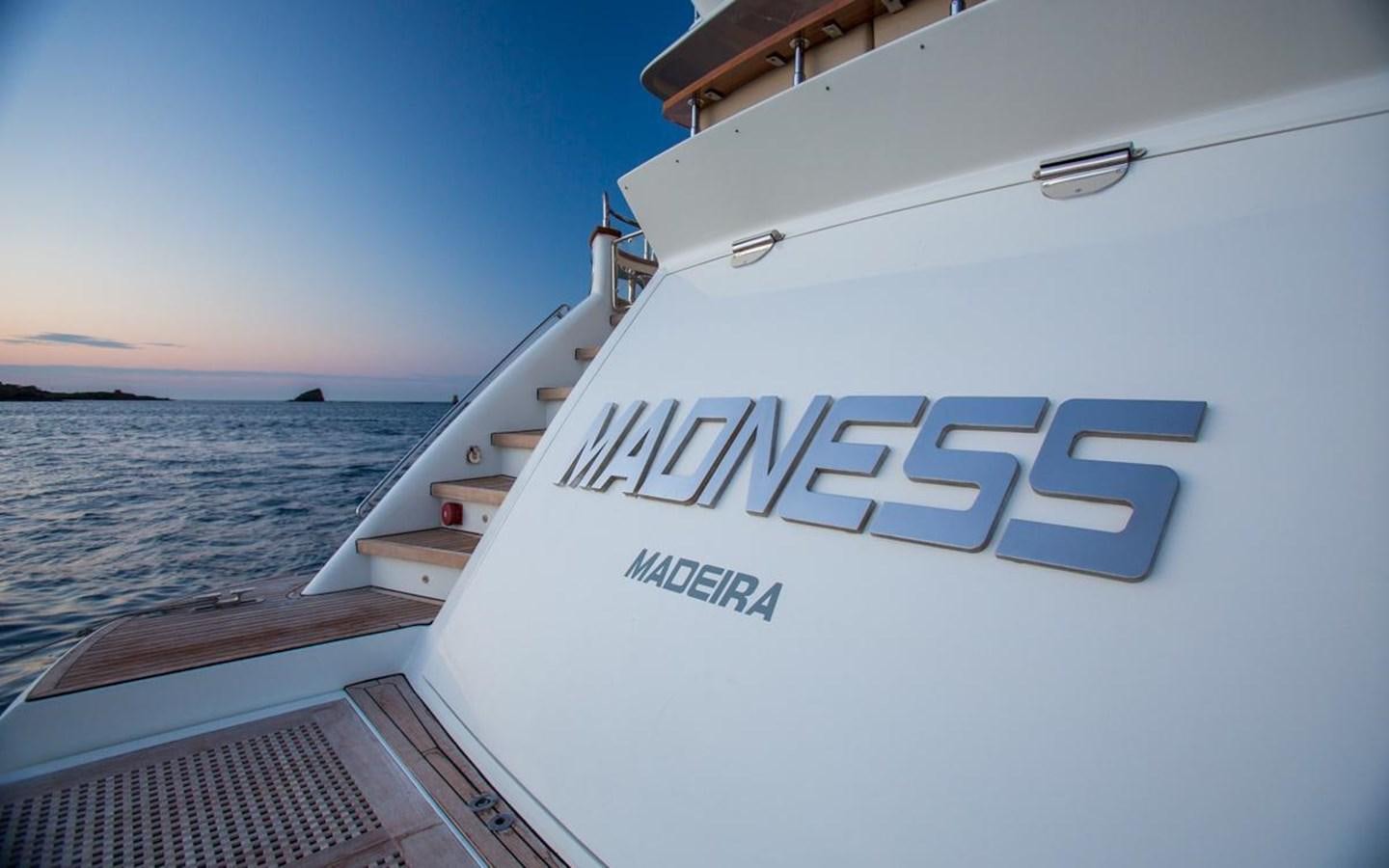 a boat on the water aboard MADNESS Yacht for Sale