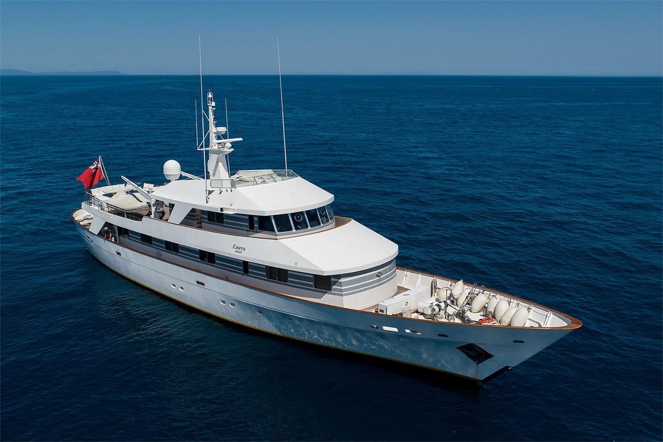 a boat in the water aboard EMERA Yacht for Sale